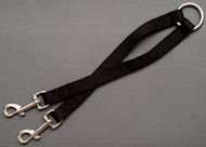 Stitched nylon coupler for walking 2 dogs-Length 12",Width 20mm