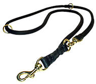 1/5 inch Leather Round Dog Leash - MultiFunctional Leather Leash