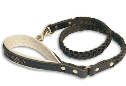 Buy Braided Leather Leash 4 foot for Bulldog