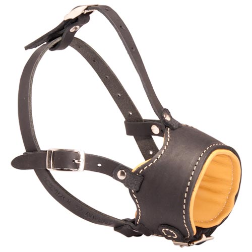 Anti-Barking Soft Leather Bulldog Muzzle