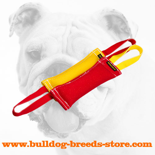 French Linen Bulldog Bite Training Set of Two Tugs