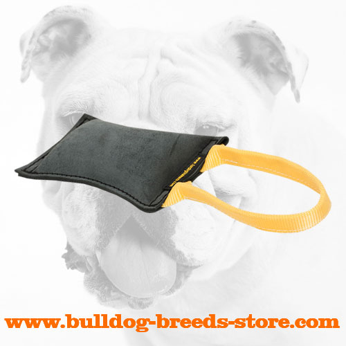 Leather Bulldog Bite Tug with Handle for Professional Training