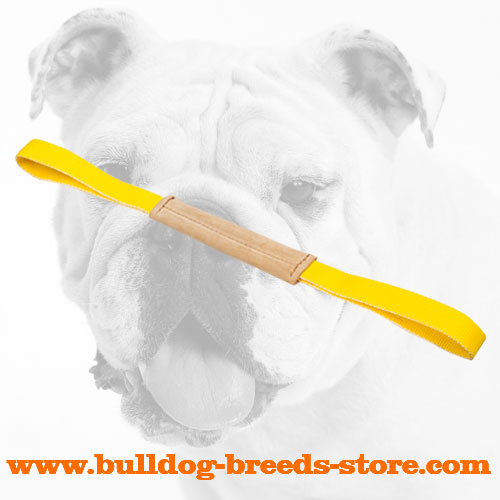 Pocket Leather Bulldog Toy with Two Handles