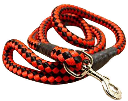 5 foot Round Nylon Leash With Brass Snap for bulldog
