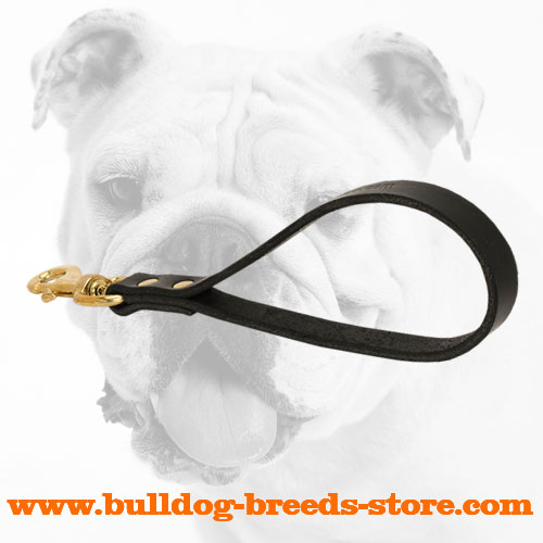 Practical Short Leather Bulldog Leash