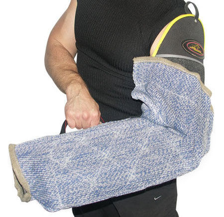 Dog Bite sleeve with French Linen cover with handle