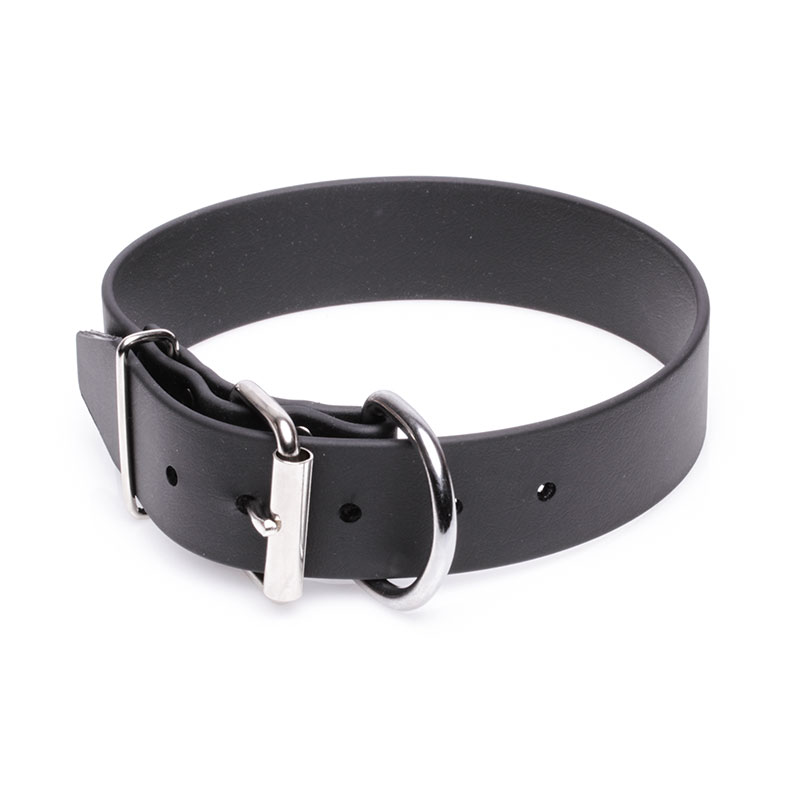 Extra Wide Black Biothane Bulldog Collar