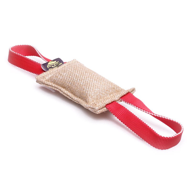 Jute Puppy Bite Tug with Two Handles - 2 1/3 inch on 8 inch (6x20 cm) - Click Image to Close