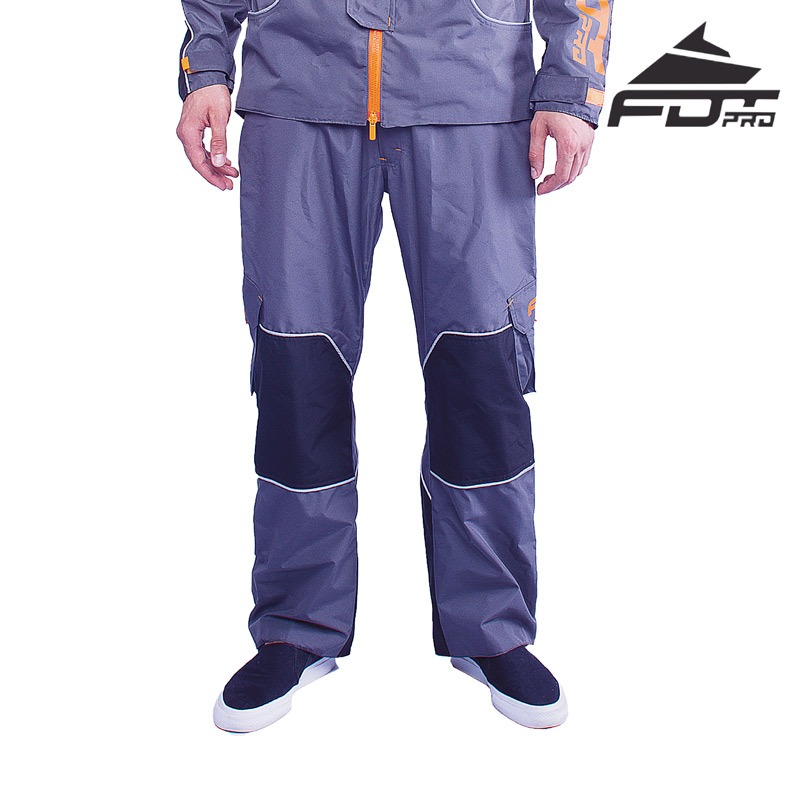 "Pro Pants" Dark Grey Color with Orange Trim - Click Image to Close