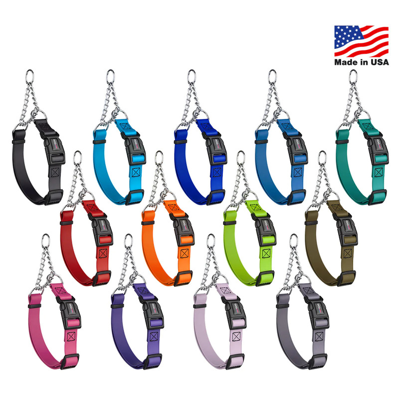 Biothane Adjustable Martingale Collar with Quick Release Buckle - Click Image to Close