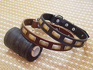 Special25platesBulldog - Leather Special Dog Collar With Plates
