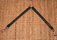 Stitched leather coupler leash for walking 2 dogs - LN101