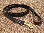 Leather dog leash stitched - 6 foot dog leash