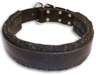 Leather Black collar 25'' for Bulldog /25 inch dog collar-C24
