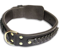 Leather dog collar 20 inch up to 28 inch neck size (50 cm-72cm)