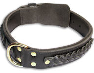 Custom Black collar 25'' for Bulldog /25 inch dog collar-C55s33